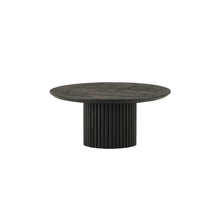 Congo Ronde Salontafel Ø90 cm – Massief Acaciahout in Luxe Zwarte Afwerking