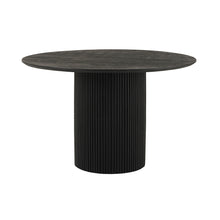 Congo Ronde Eettafel Ø120 cm – Massief Acaciahout in Luxe Zwarte Afwerking