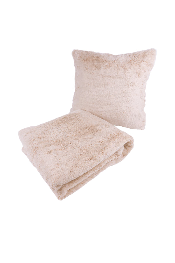 Fluffy Dekenset 2-delig – Crème – Super Zacht & Luxe Comfort