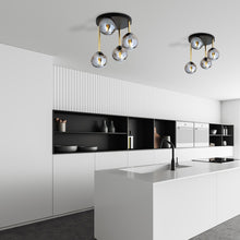 Plafondlamp DOLCE – 4-lichts | Grafiet & Goud | Ø40 cm