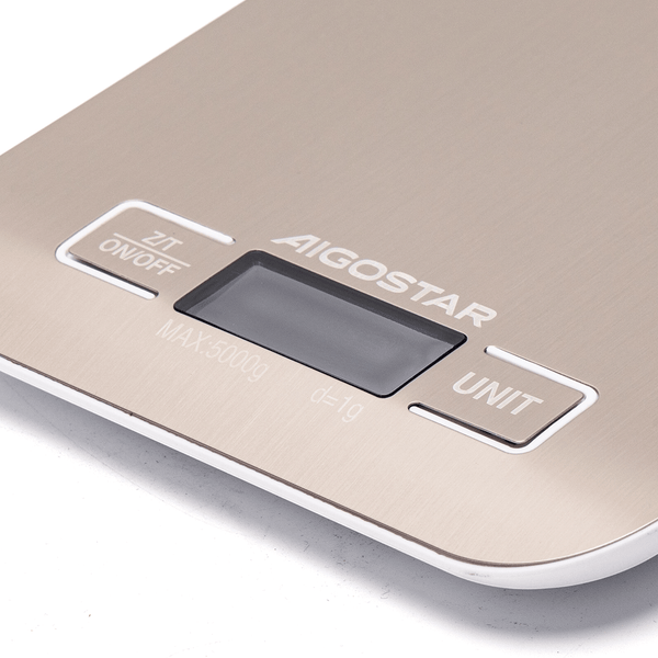 Digitale Keukenweegschaal 5KG – Roestvrij Staal & LCD Display – Nauwkeurige Voedselweegschaal met Tarrafunctie – detailfoto 2