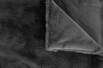Fluffy Dekenset 2-delig – Antraciet – Super Zacht & Comfortabel