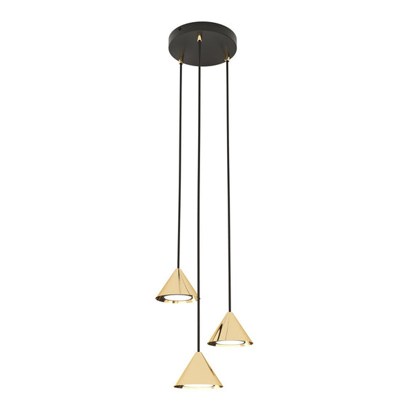 ELIT Design Hanglamp – 3-Lichts Goud Zwart – Minimalistische Luxe Plafondlamp