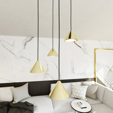 ELIT Design Hanglamp – Minimalistische 4-Lichts Goud Zwart – Moderne Plafondlamp