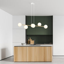 Design Plafondlamp GRAVITY – Wit & Goud – Minimalistische 6-Lichts Hanglamp