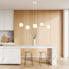 Design Plafondlamp GRAVITY – Wit & Goud – Minimalistische 6-Lichts Hanglamp
