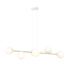 Design Plafondlamp GRAVITY – Wit & Goud – Minimalistische 6-Lichts Hanglamp
