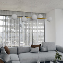 Design Plafondlamp GRAVITY – Wit & Goud – Minimalistische 6-Lichts Hanglamp