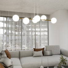 Design Plafondlamp GRAVITY – Wit & Goud – Minimalistische 6-Lichts Hanglamp