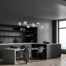 Design Plafondlamp GRAVITY – Zwart, Goud & Rookglas – 8-Lichts Hanglamp
