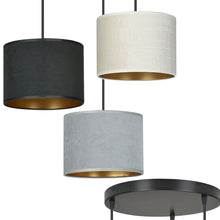 HILDE 3-lichts Ronde Hanglamp – Mix Kleuren met Goud
