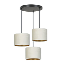 HILDE 3-lichts Ronde Hanglamp – Wit met Goud