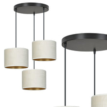 HILDE 3-lichts Ronde Hanglamp – Wit met Goud