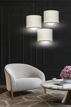 HILDE 3-lichts Ronde Hanglamp – Wit met Goud