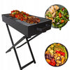 Opklapbare houtskool bbq rvs 30 x 60 cm hoogte verstelbaar