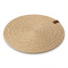 Ronde gevlochten jute placemat in naturel, Ø38 cm, boho stijl