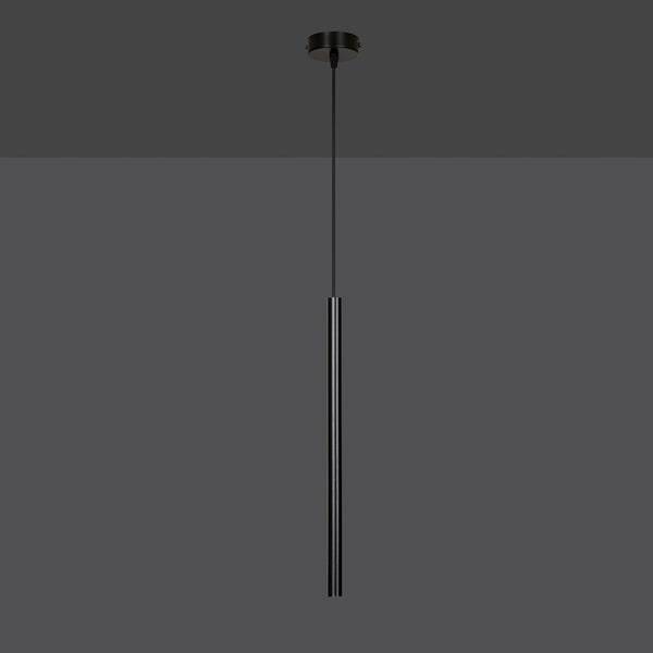 SELTER Design Hanglamp – Minimalistische Zwarte 1-Lichts Plafondlamp – Modern Staafdesign