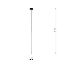 SELTER Design Hanglamp – 1-Lichts Zwart Goud – Minimalistische Staafvormige Plafondlamp