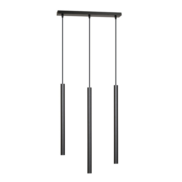 SELTER Design Hanglamp – 3-Lichts Minimalistische Zwarte Plafondlamp – Slank en Modern