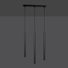 SELTER Design Hanglamp – 3-Lichts Minimalistische Zwarte Plafondlamp – Slank en Modern