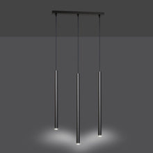 SELTER Design Hanglamp – 3-Lichts Minimalistische Zwarte Plafondlamp – Slank en Modern