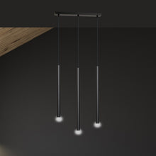 SELTER Design Hanglamp – 3-Lichts Minimalistische Zwarte Plafondlamp – Slank en Modern