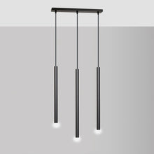 SELTER Design Hanglamp – 3-Lichts Minimalistische Zwarte Plafondlamp – Slank en Modern