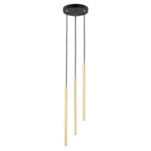 SELTER Design Hanglamp – 3-Lichts Rond Zwart Goud – Minimalistische Moderne Plafondlamp