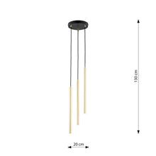 SELTER Design Hanglamp – 3-Lichts Rond Zwart Goud – Minimalistische Moderne Plafondlamp
