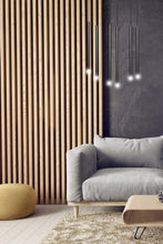 SELTER Design Hanglamp – 6-Lichts Minimalistische Zwarte Plafondlamp – Modern Lineair Ontwerp