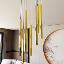 SELTER Design Hanglamp – 7-Lichts Rond Zwart Goud – Luxe Minimalistische Plafondlamp