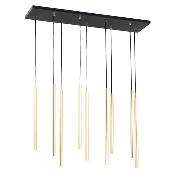 SELTER Design Hanglamp – 9-Lichts Zwart Goud – Luxe Minimalistische Plafondlamp