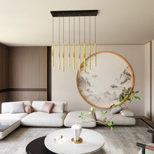 SELTER Design Hanglamp – 9-Lichts Zwart Goud – Luxe Minimalistische Plafondlamp