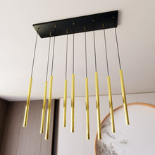 SELTER Design Hanglamp – 9-Lichts Zwart Goud – Luxe Minimalistische Plafondlamp