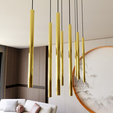 SELTER Design Hanglamp – 9-Lichts Zwart Goud – Luxe Minimalistische Plafondlamp
