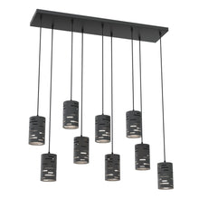 ETOSHA 9-lichts Hanglamp | Lang zwart