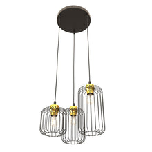 ELARA Hanglamp Rond – 3-Lichts Zwart Goud