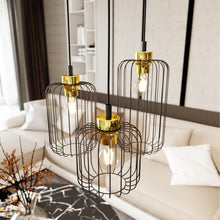 ELARA Hanglamp Rond – 3-Lichts Zwart Goud
