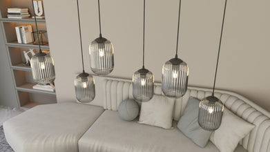 Verdi Hanglamp 6-Lichts – Grafiet
