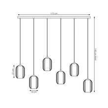 Verdi Hanglamp 6-Lichts – Grafiet